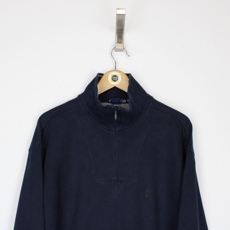 Vintage Nautica 1-4 Zip Sweatshirt Medium