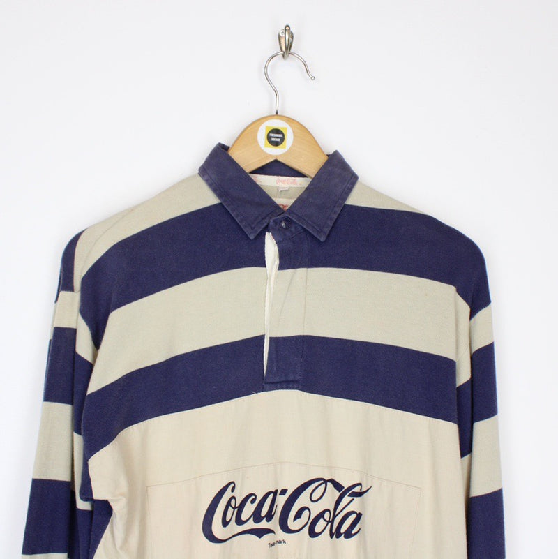 Rare Vintage Coca Cola Rugby Shirt Small