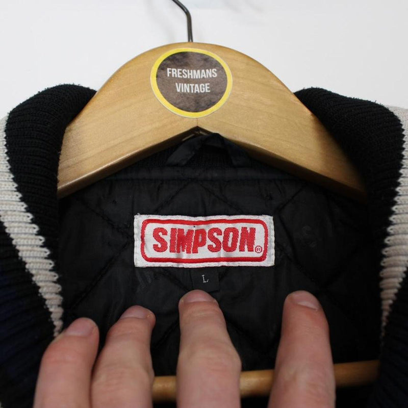 Vintage Simpson Racing Varsity Jacket Large