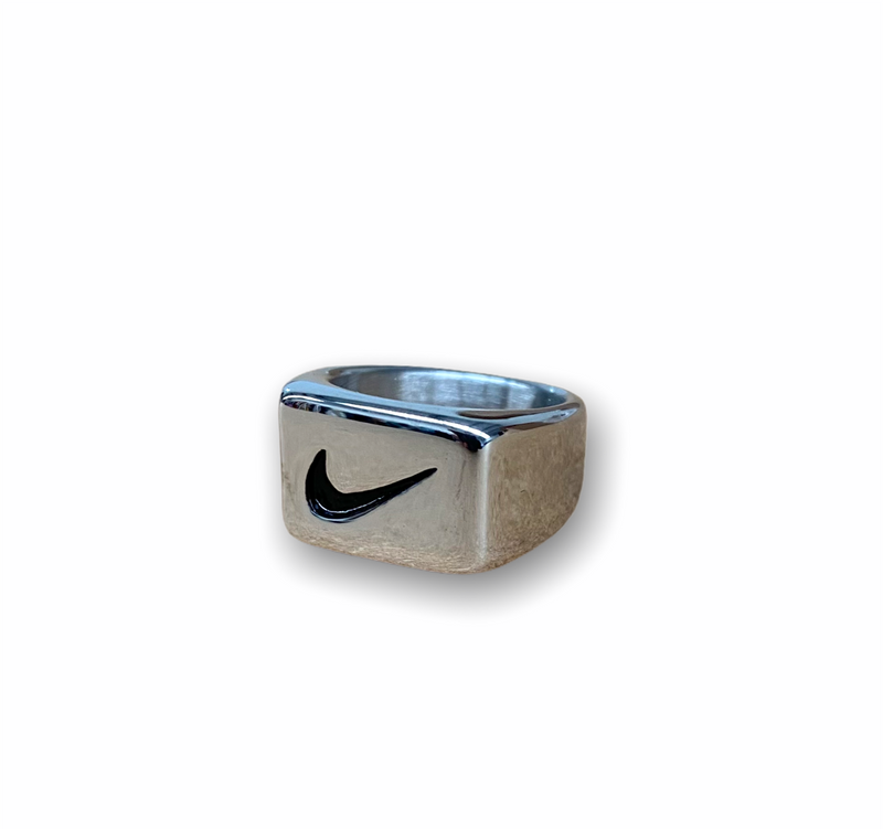 Nike Square Swoosh Ring Silver