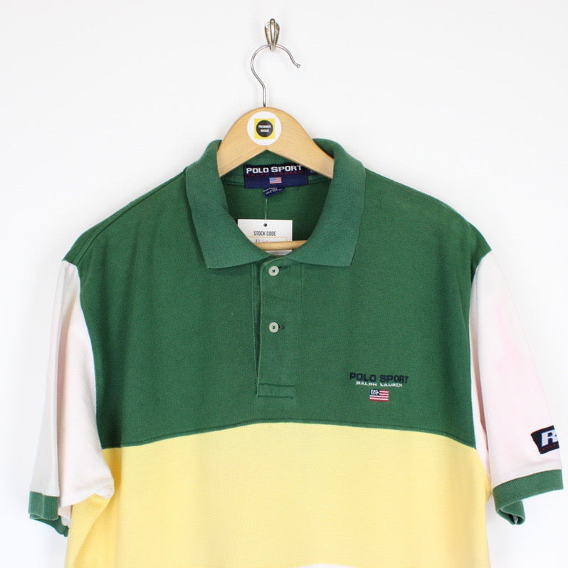 Vintage Polo Sport Spellout Polo Shirt Large
