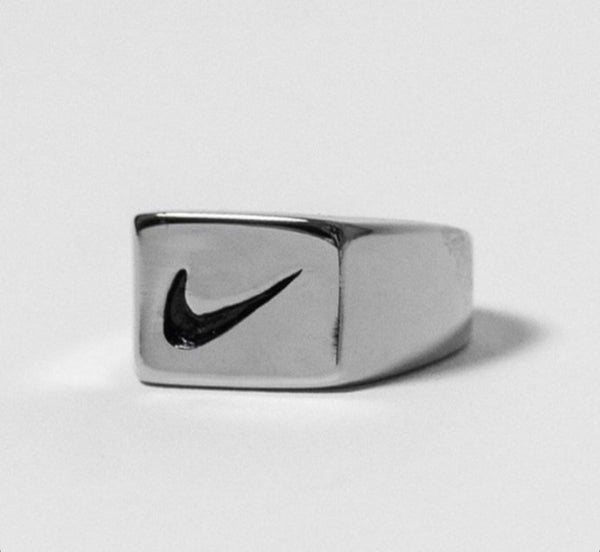 Nike Square Swoosh Ring Silver