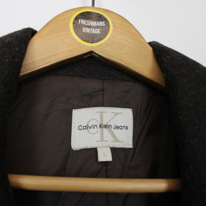 Vintage Calvin Klein Wool Overcoat Large
