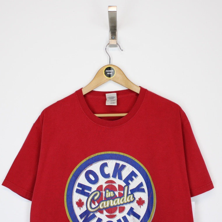 Vintage Canada Hockey T-Shirt Large