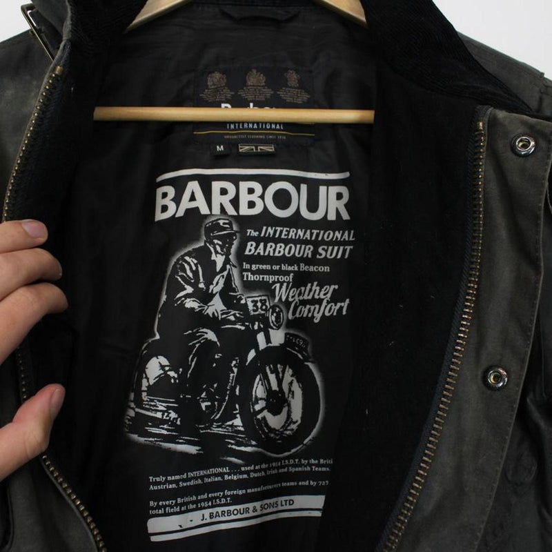 Vintage Barbour International Wax Jacket Medium