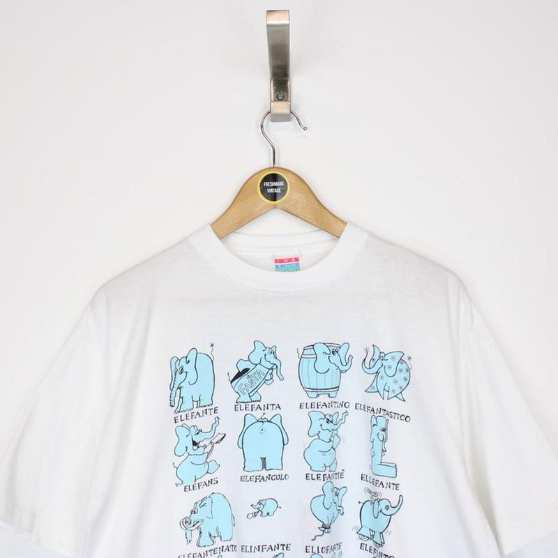 Vintage Elephant Graphic T-Shirt XL